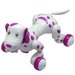 Robot Catel interactiv iUni Smart-Dog, telecomanda cu 24 comenzi, Alb-Roz